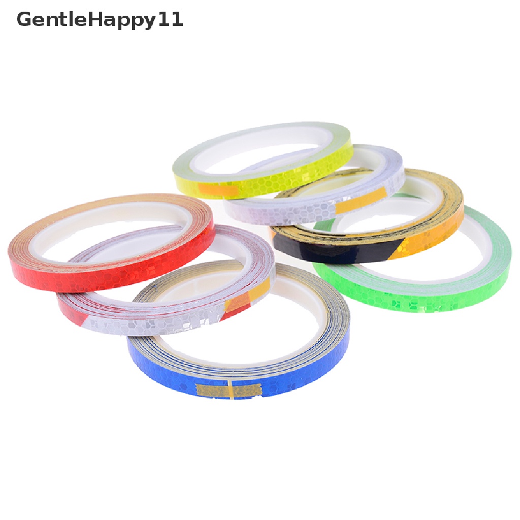 Gentlehappy Stiker Reflektif Sepeda Motor Reflektor Keamanan Roda Rim Decal Tape id