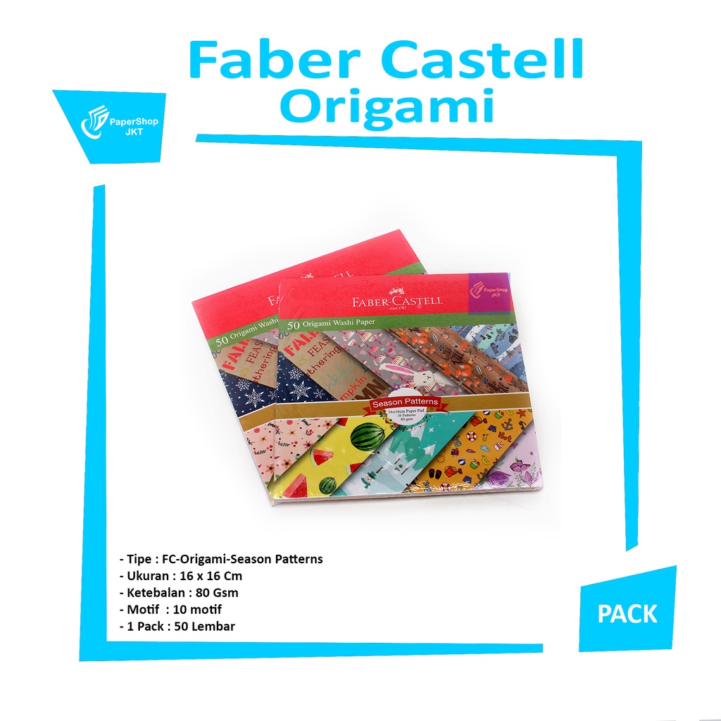 

FABER CASTELL - Origami - Washi Paper - Season Patterns 16x16CM - Pack