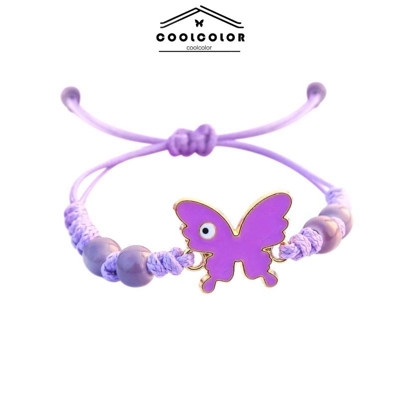 COD❤️Gelang serut kupu-kupu Adjustable Tali gelang yang dikepang Aksesoris Fashion- cl