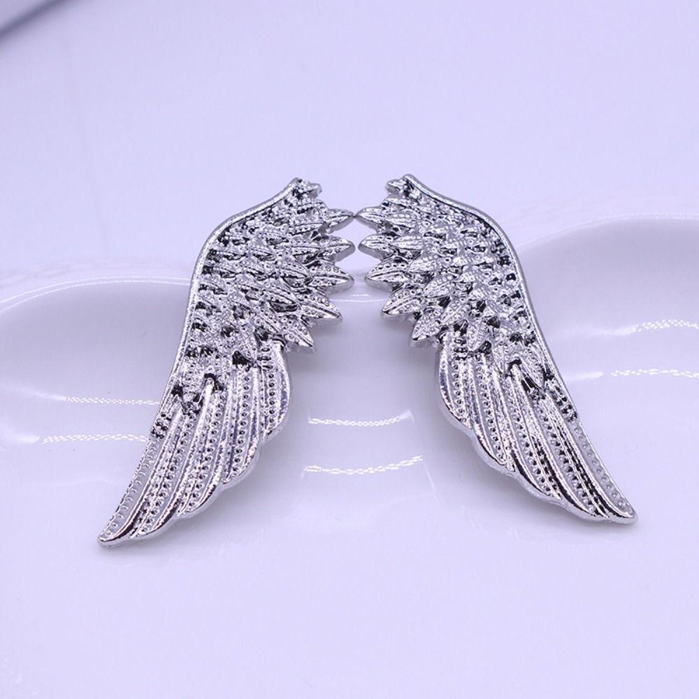 Mxbeauty Paduan Sayap Lencana Perak Emas Pasangan Kerah Aksesoris Cufflink Aksesoris Metal Punk Kerah Jarum