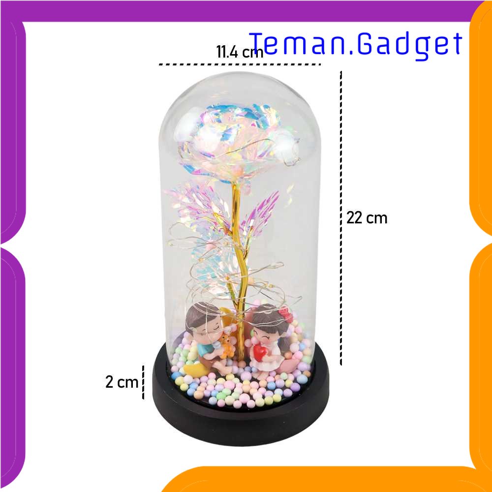 TG - LMP TaffHOME Lampu Meja Hias LED Mawar Beauty &amp; The Beast Bubble Colorful - RG-016