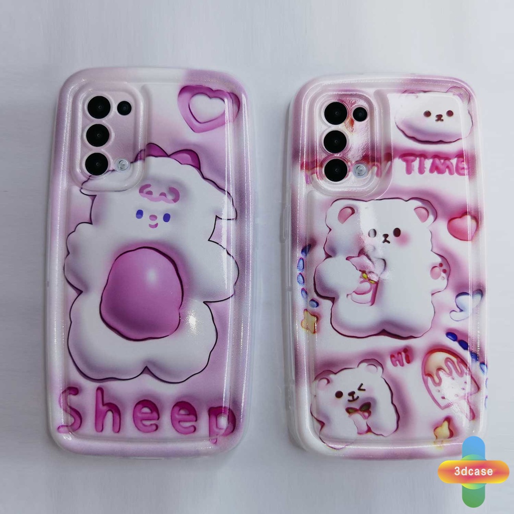 Case HP Realme C15 C21 C11 2021 C21Y C30 C30S C31 C33 C35 C25 C20 C3 C12 C2 C25S 10 5S 5 5i 9i C17 7i C1 C25Y C2 C3i 6i C20A  Narzo 20 10 10A 20A 30A 50A 50i Prime A7 A5S A15 A16 A17 A53 A53S A57 A77 Cartoon Happy Bear Silicone Soap Case