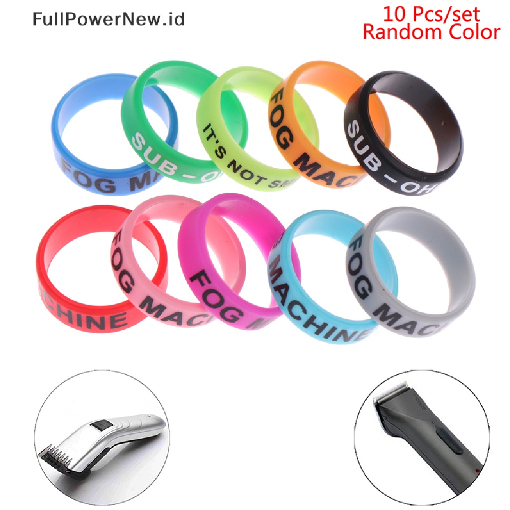Power 10Pcs 22mm Alat Cukur Rambut/Trimmer Grip Anti Slip Lengan Karet Cincin Hias ID