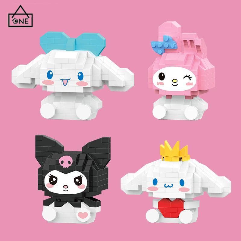 COD❤️Mainan Balok Susun Sanrio kuromi Mainan Anak Mainan Edukasi DIY 3DPuzzle Nano Block-A.one