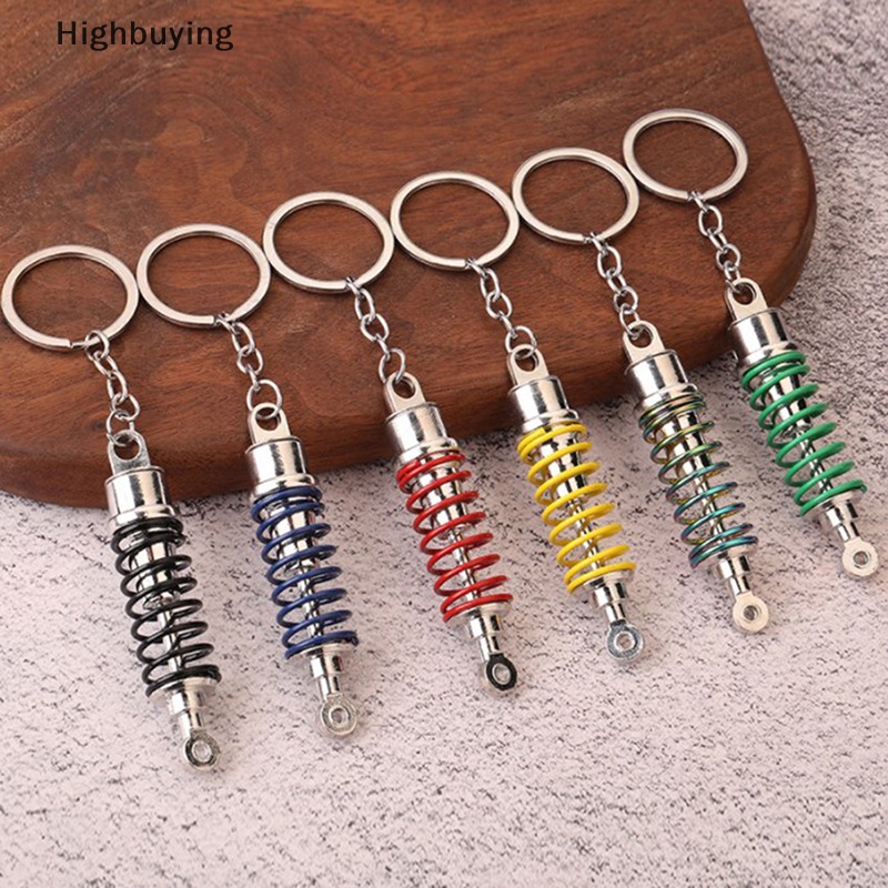 Hbid Kreatif Shock Absorber Gantungan Kunci Alloy Interior Mobil Suspensi Keyring Unisex Tas Ornamen Gesper Pinggang Aksesoris Craft Hadiah Glory