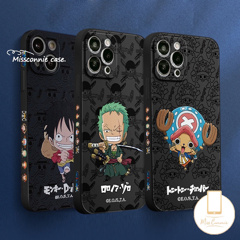 Untuk Infinix Hot 10 11 9 12 Play Smart5 4 6 Plus Hot 10Lite 20s 9 11 8 11s 12 12i 20 10t 10s Note 11 12pro 12 G96 8 12 2023 One Piece Luffy Zoro Lurus Pinggir Sisi Case Motif