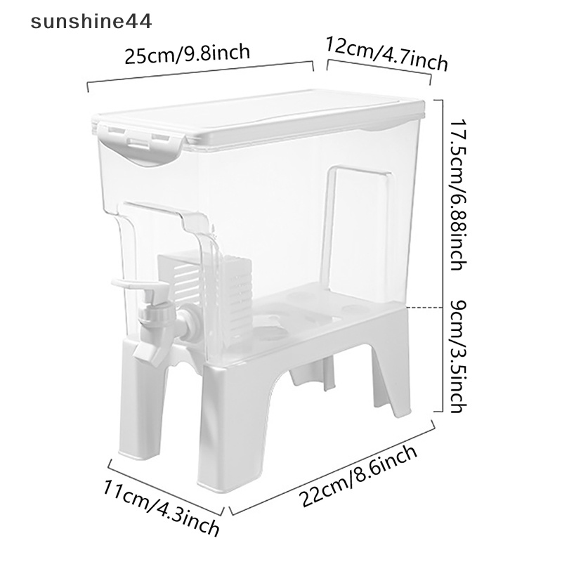 Sunshine 3.5L Cold Kettle Kulkas Dengan Kran Perlengkapan Minum Rumah Tangga Ember Air Dingin ID