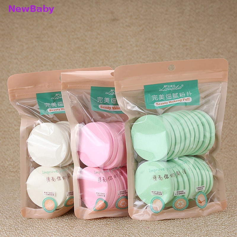Newbaby 20Pcs Spons Pembersih Lembut Alami Cuci Muka Puff Facial Cleaning Pad Tools New  Id
