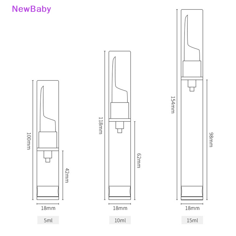 Newbaby5 /10/15ML Botol Pompa Airless Krim Mata Kosong Isi Ulang Wadah Vakum ID