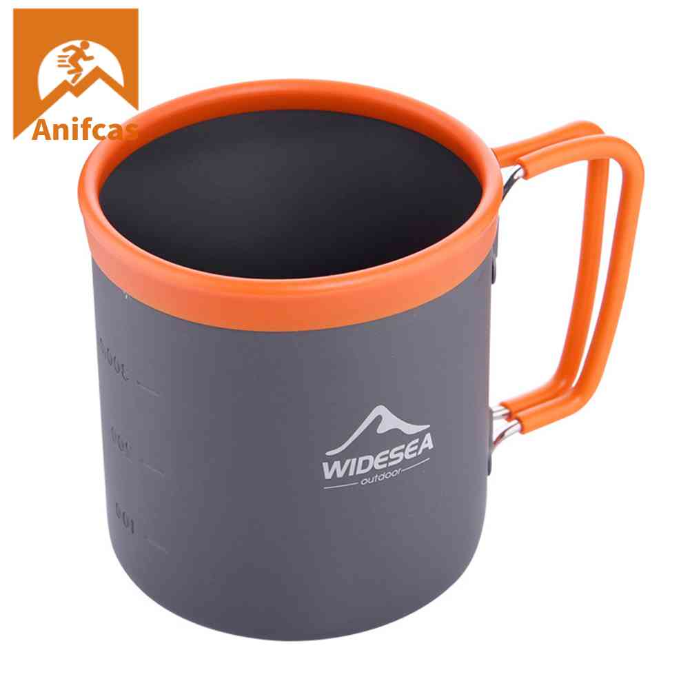 Widesea Aluminium Camping Cup Peralatan Makan Luar Ruangan Travel Piknik Minum Mug