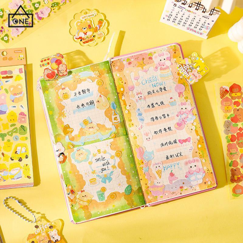 

COD❤️10Pcs/Set Stiker Kartun Lucu Karakter Beruang Kucing DIY Diary Jurnal Palnner Stiker Untuk Dekorasi-A.one