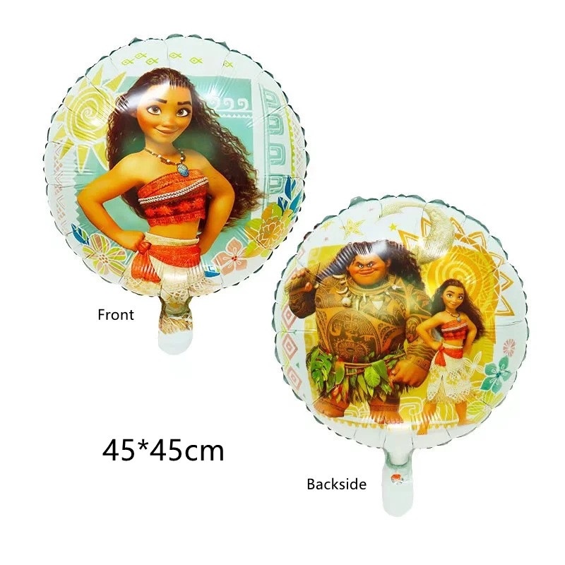 10 Pcs 5 Pcs Disney Movie Moana Action Figure Balon Foil Moana Baby Doll Aluminium Film Balon Festival Ulang Tahun