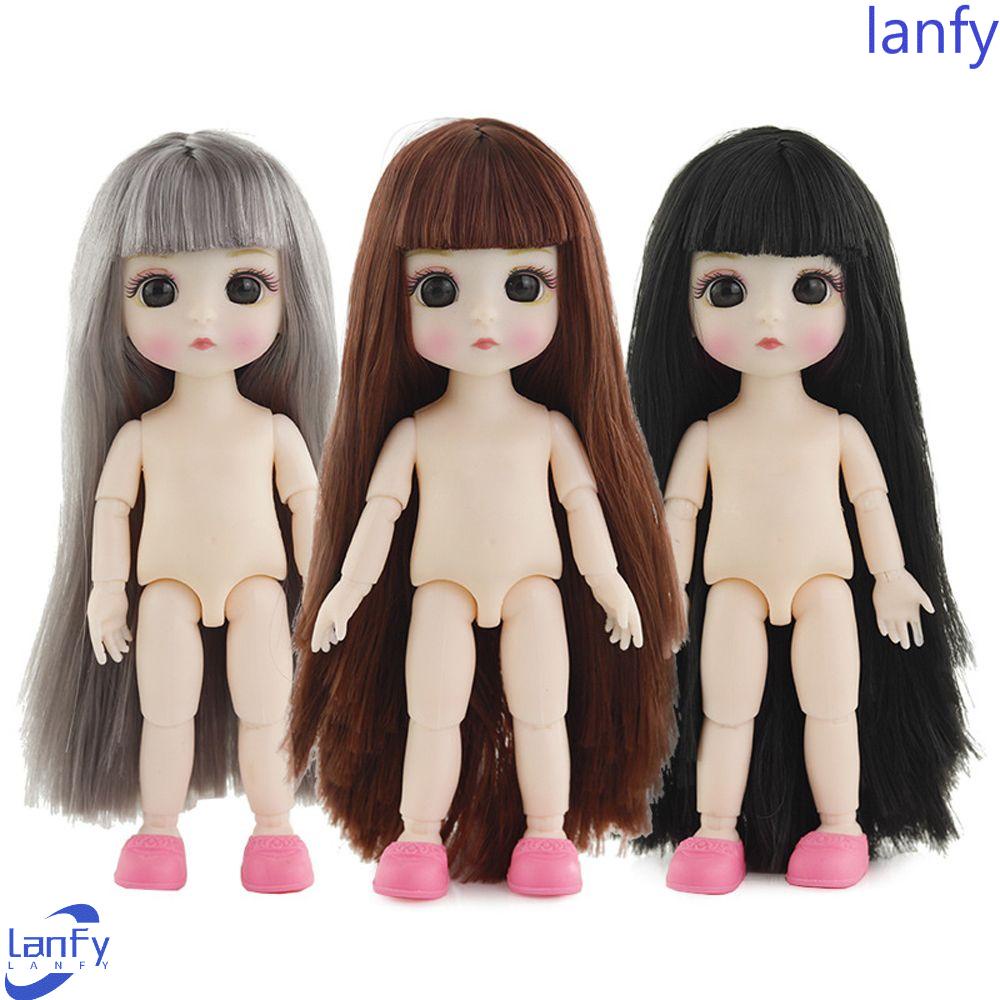 Lanfy BJD Boneka Cantik Princess Dolls Aksesoris 16cm 3D Mata Bola Renteng Rambut Panjang1Per12Boneka