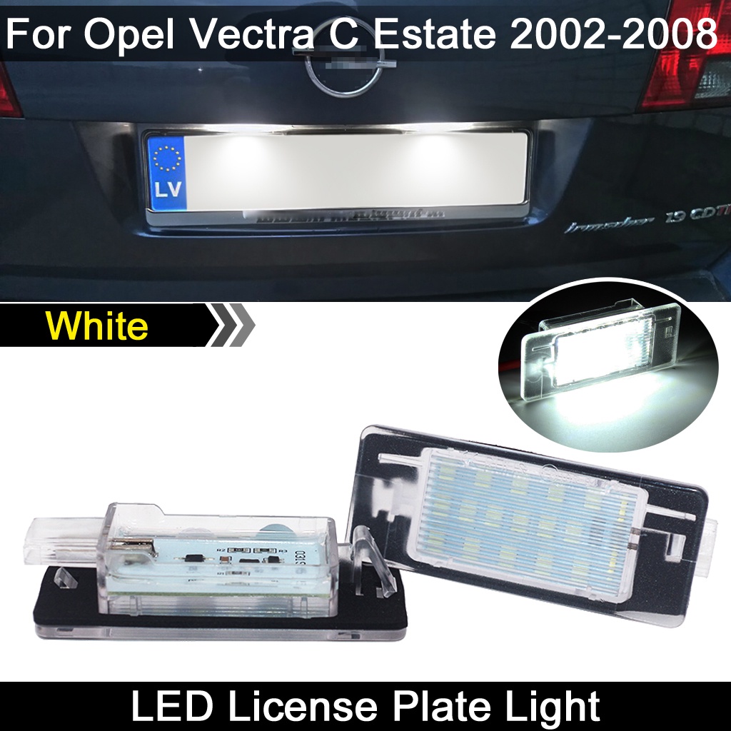 2pcs Lampu Plat Nomor Plat LED Putih Lampu Untuk Opel Vectra C Estate200222003 2004 2005 2006 2007 2008