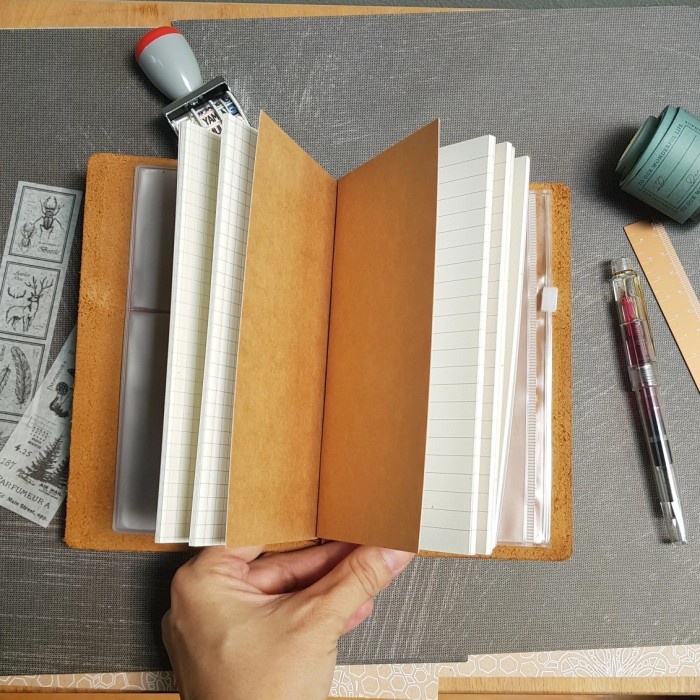 

Travelers Notebook spt Midori Genuine Leather Size Regular & passport - Passport