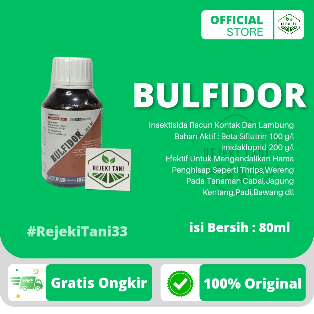 Insektisida BULFIDOR 300 SC 80ml Betasiflutrin Imidakloprid Sistemik Racun Kontak dan Lambung Untuk 