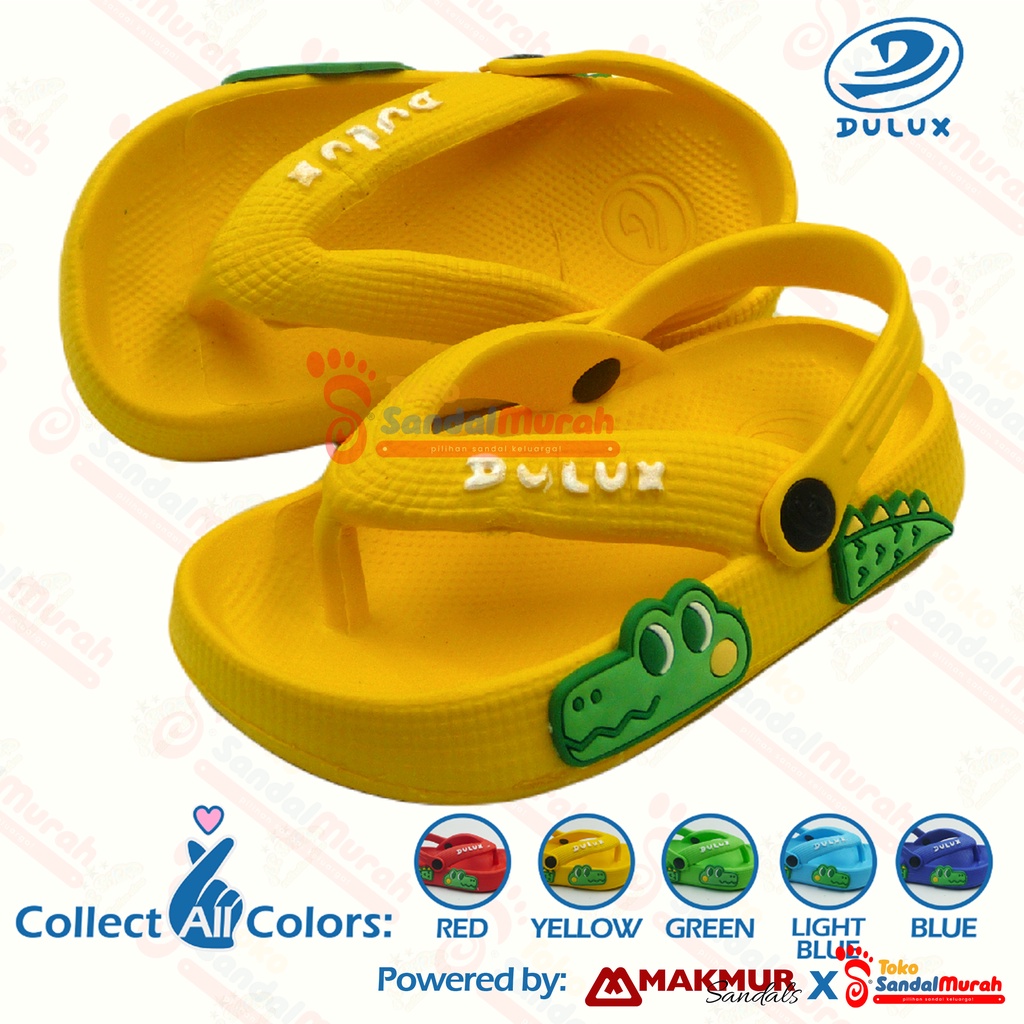 Toko Sendal Murah - Sandal Jepit Anak Uk 20 - 25/ Sandal Anak Tali Belakang / Sandal Motif Buaya / Sandal Balita Lucu Kekinian  [Toko Sendal Murah Kids M 510 E-BY]