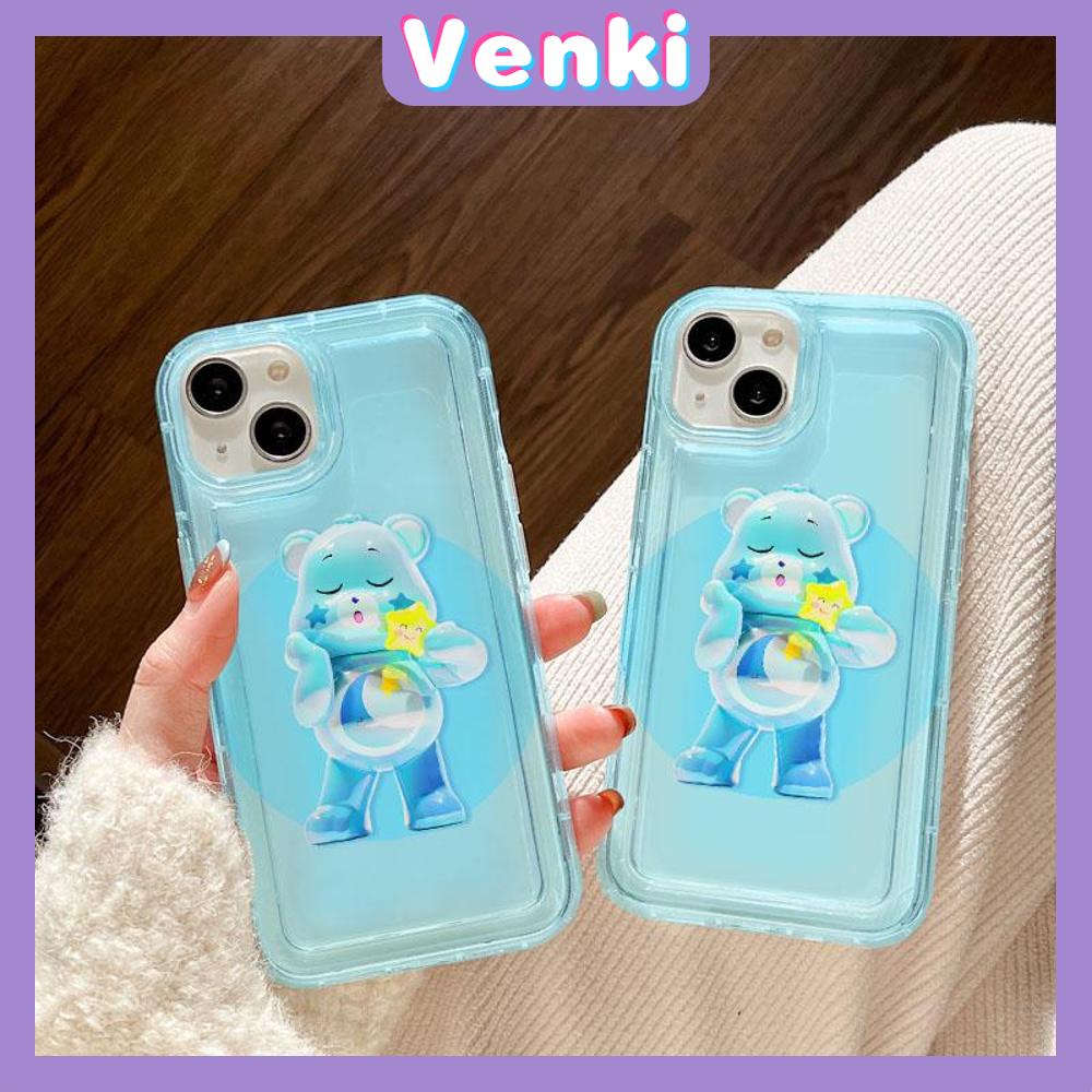 VENKI - For iPhone 11 iPhone Case Clear Case TPU Soft Case Airbag Shockproof Cute Cute Cartoon Bear Compatible with iPhone 14 13 Pro Max iPhone 12 Pro Max 11 7Plus 6Plus XR xs max