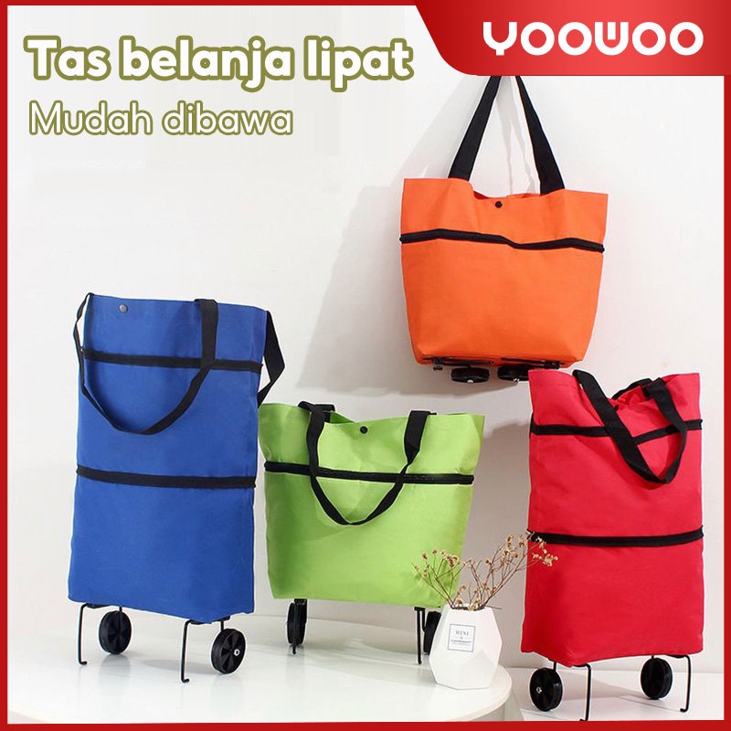 Tas belanja / tas lipat trolley / shopping bag serbaguna / Travelmate
