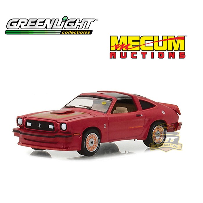 Greenlight 1:64 Mecum Auctions 1978 FORD MUSTANG II KING COBRA Red