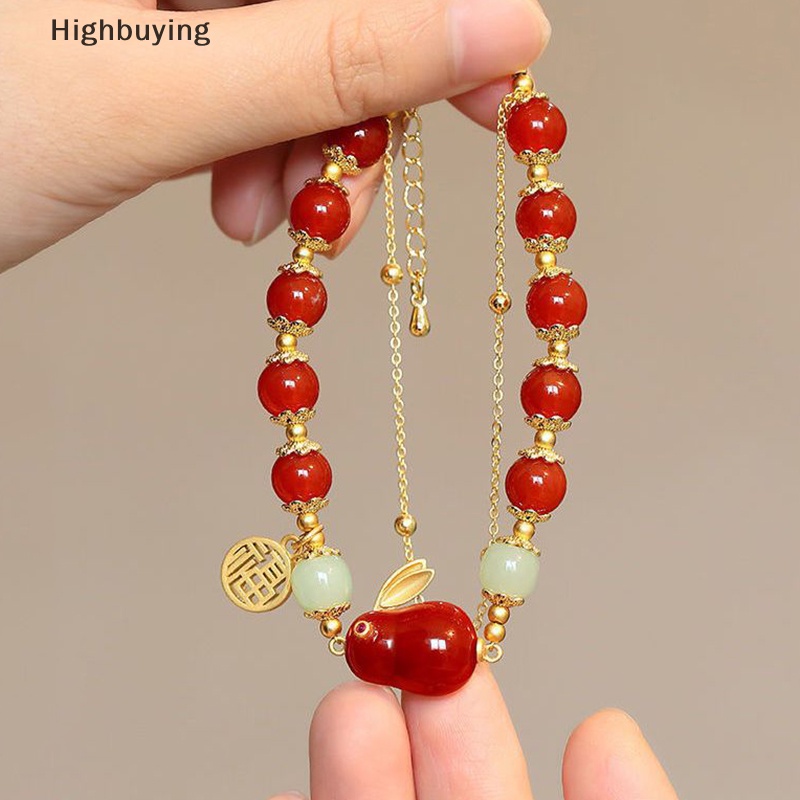 Hbid Cute Rabbit Charm Bracelets Vintage Rabbit Double Layer Bracelet Beauty Temperamen Niche Bracelets Perhiasan Untuk Wanita Hadiah Keberuntungan Glory