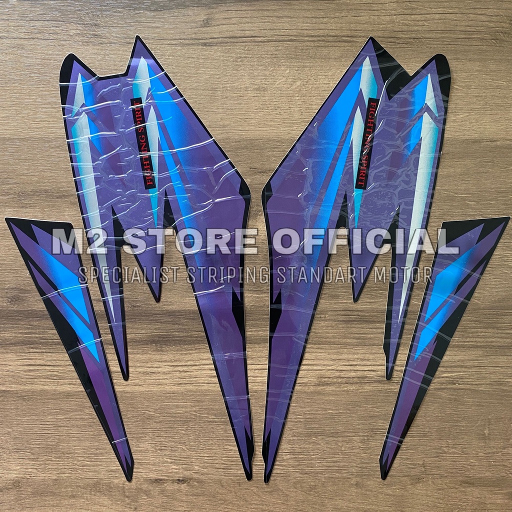 striping list body stiker yamaha rx king tahun 2002 full set biru ungu kualitas terbaik ter murah