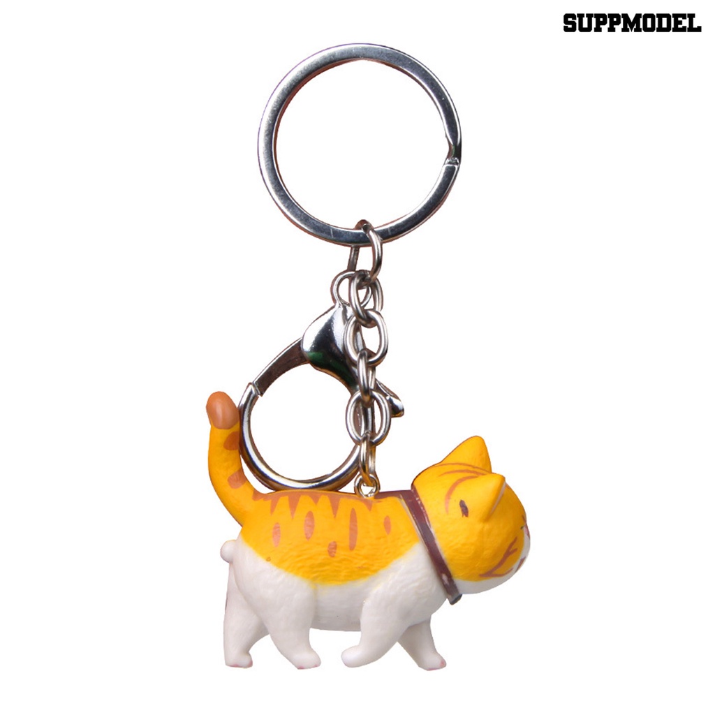 [SM Auto] Mini Lucu Kartun Chubby Model Kucing Gantung Mainan Gantungan Kunci Keychain Tas Liontin