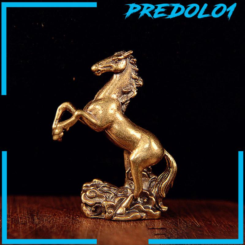 [Predolo1] Miniatur Patung Kuda Ornamen Bronze Untuk Meja Rumah Pusat Rak Buku