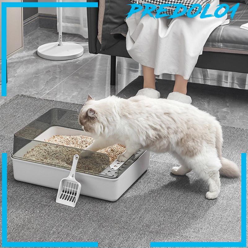 [Predolo1] Cat Litter Box Open Air with Rim Untuk Kucing Indoor Low Profile Cat Litter Tray