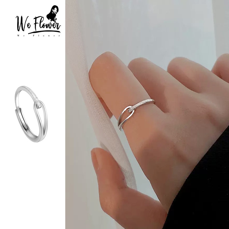 Kami Bunga Elegan S925 Perak Rupert Tears Cincin Untuk Wanita Gadis Halus Matte Berongga Tetesan Air Cincin Fashion Jari Perhiasan Hadiah