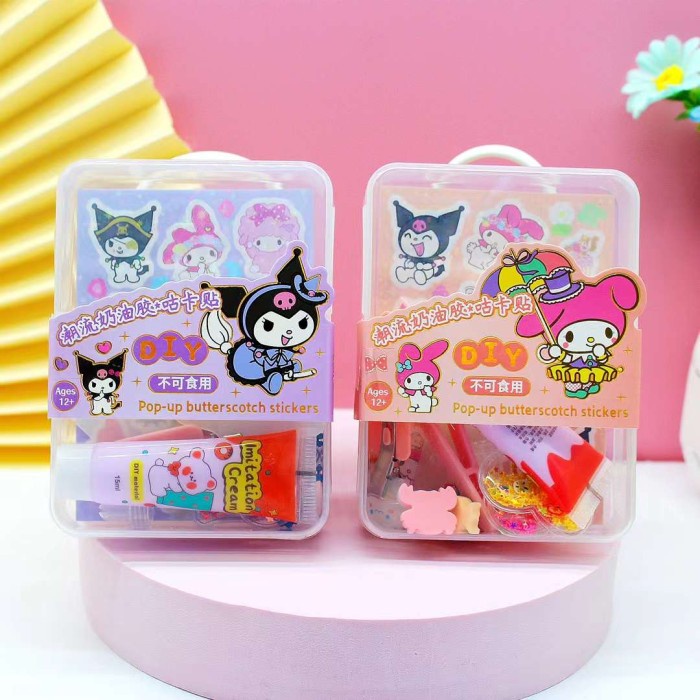 Pop Up Stiker DIY Sticker Kuromi Melody Prakarya Kado Mainan Edukasi Stiker MOMO Harga Grosir Termurah