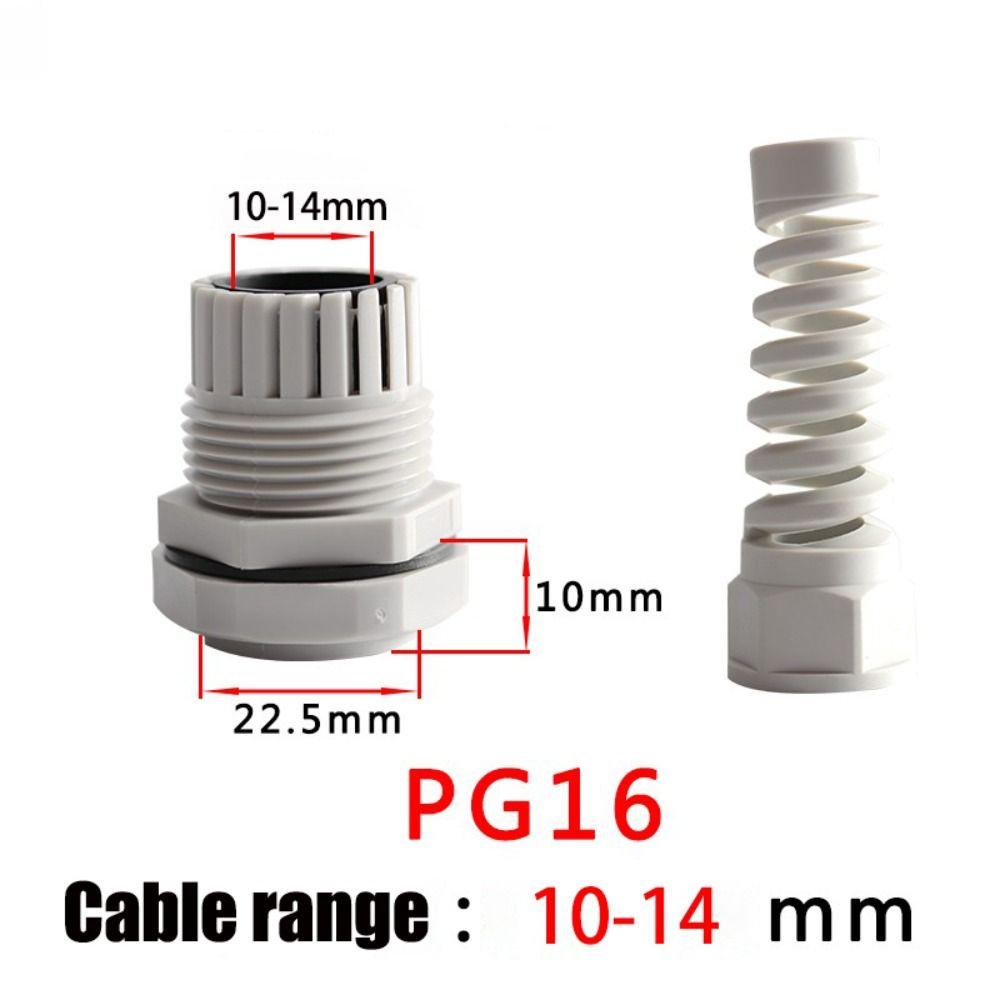 AUGUSTINA Cable Gland Dustproof PG7/PG9/PG11 Fiksasi Anti Tekuk PG Model Spring Type Sambungan Kabel