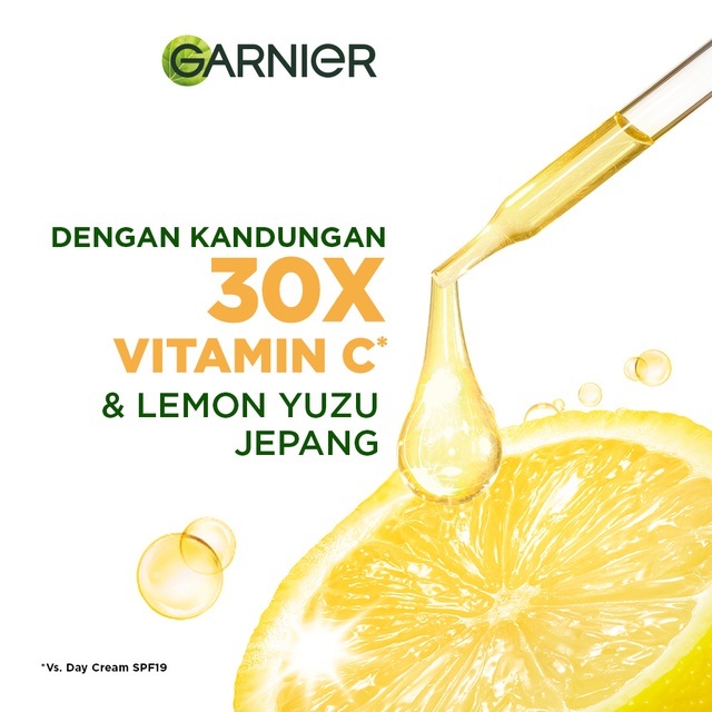 Garnier Bright Complete Vitamin C 30x Booster Serum Single 30ml - Kulit Cerah Light Complete - Kulit Pemutih dan Mencerahkan Flek Hitam