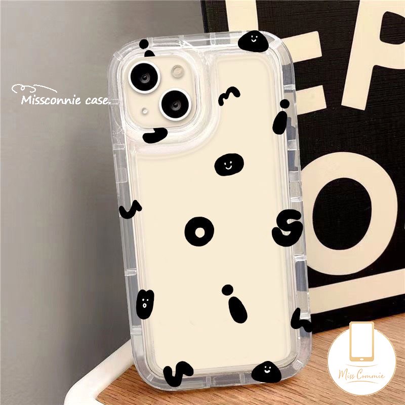 Casing Airbag Transparan Kartun Untuk Realme C53 C35 C30 C55 C25 C25s C11 C12 C15 5 9i 6i 5i 5s 7i C30S C21Y C20 C25Y C33 C1 C2 C17 C3 C11 2021ekspresi Alfabet Sederhana Soft Cover