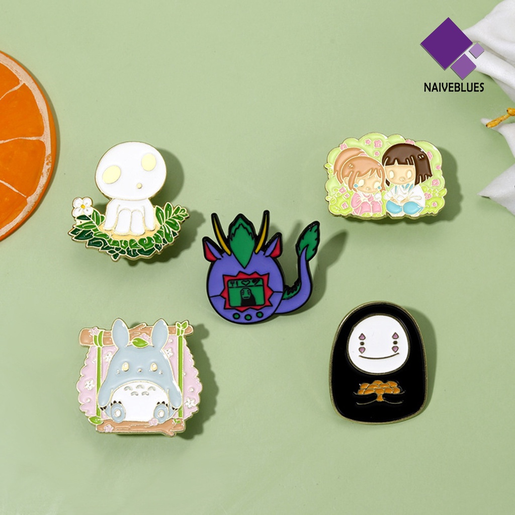 &lt; Naiveblues &gt; Bros Pin Stoving Varnish Anime Aksesori Geometris Tas Mudah-Cocok Kartun Lucu Bros Lencana