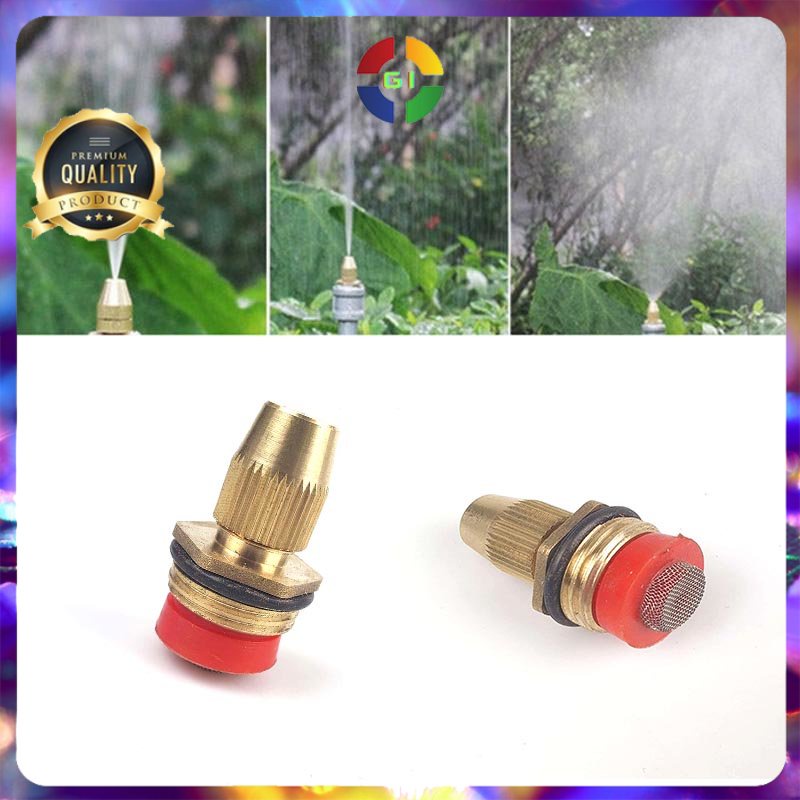 Drip Irigasi Water Mist Sprinkler Nozzle Brass 1/2 Inch 1 PCS Copper