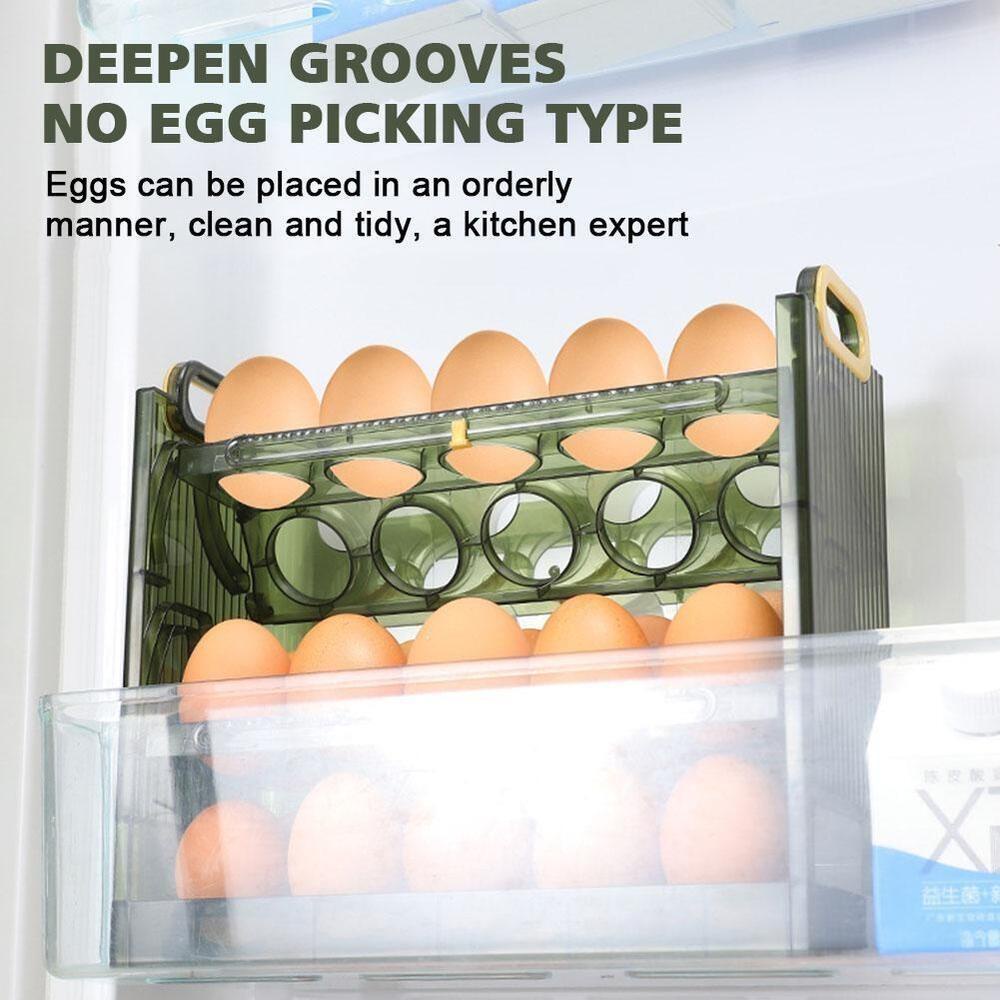 Chookyy Egg Tray 30/20 Grid Kulkas Pintu Samping Dapur Penyimpanan Storage Rak Kotak Telur