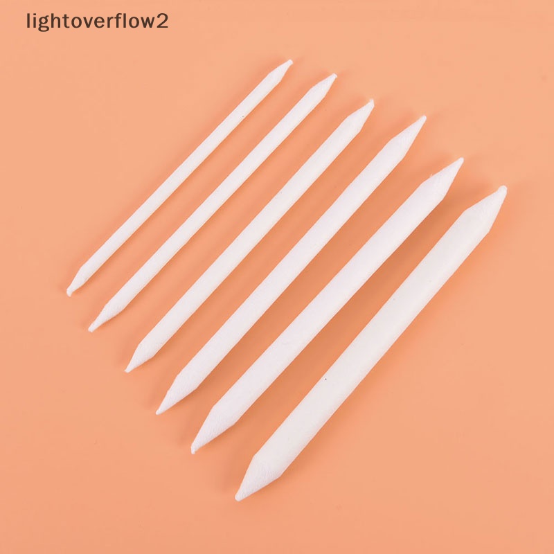 [lightoverflow2] 6pcs/set Blending Smudge Stump Stick Tortillon Sketch Art Arang Gambar Putih [ID]