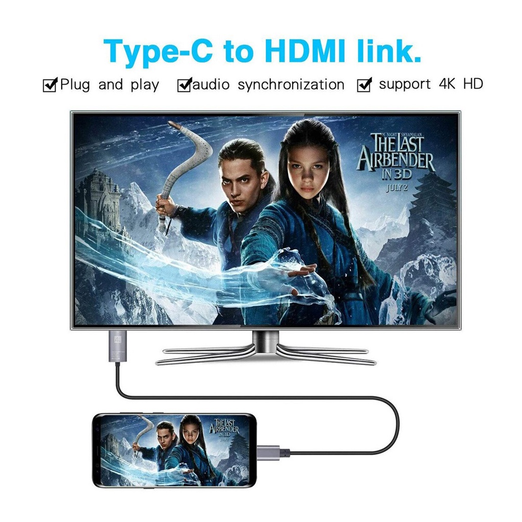 USB Type C To HDTV Cable 4K UHD Kabel HDMI FT-H05