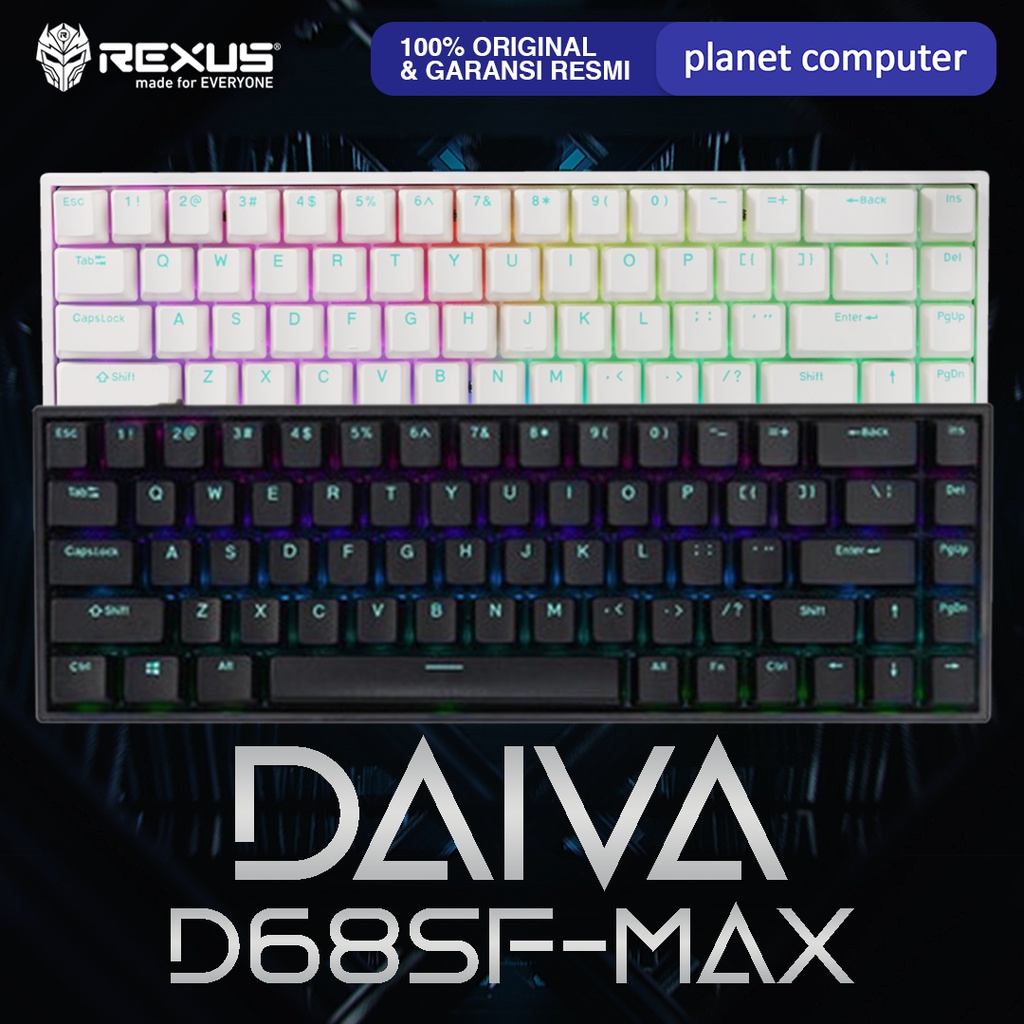 Rexus Daiva D68SF MAX South Facing Hotswappable Mechanical Gaming 3in1