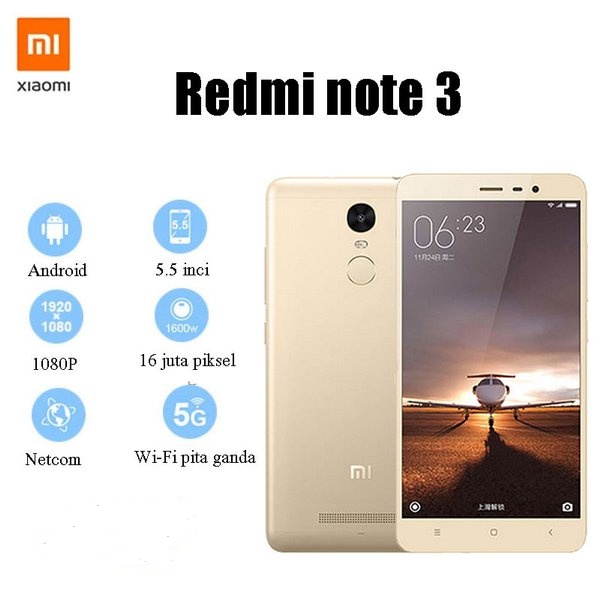 XIAOMI REDMI NOTE 3 - 2/16GB | 3/32GB - SMARTPHONE BARU GARANSI TOKO 1 TAHUN