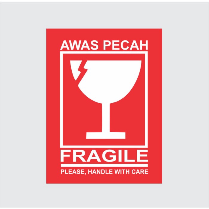 

Stiker Fragile - Sticker handle with care - Stiker Awas Pecah | Chromo