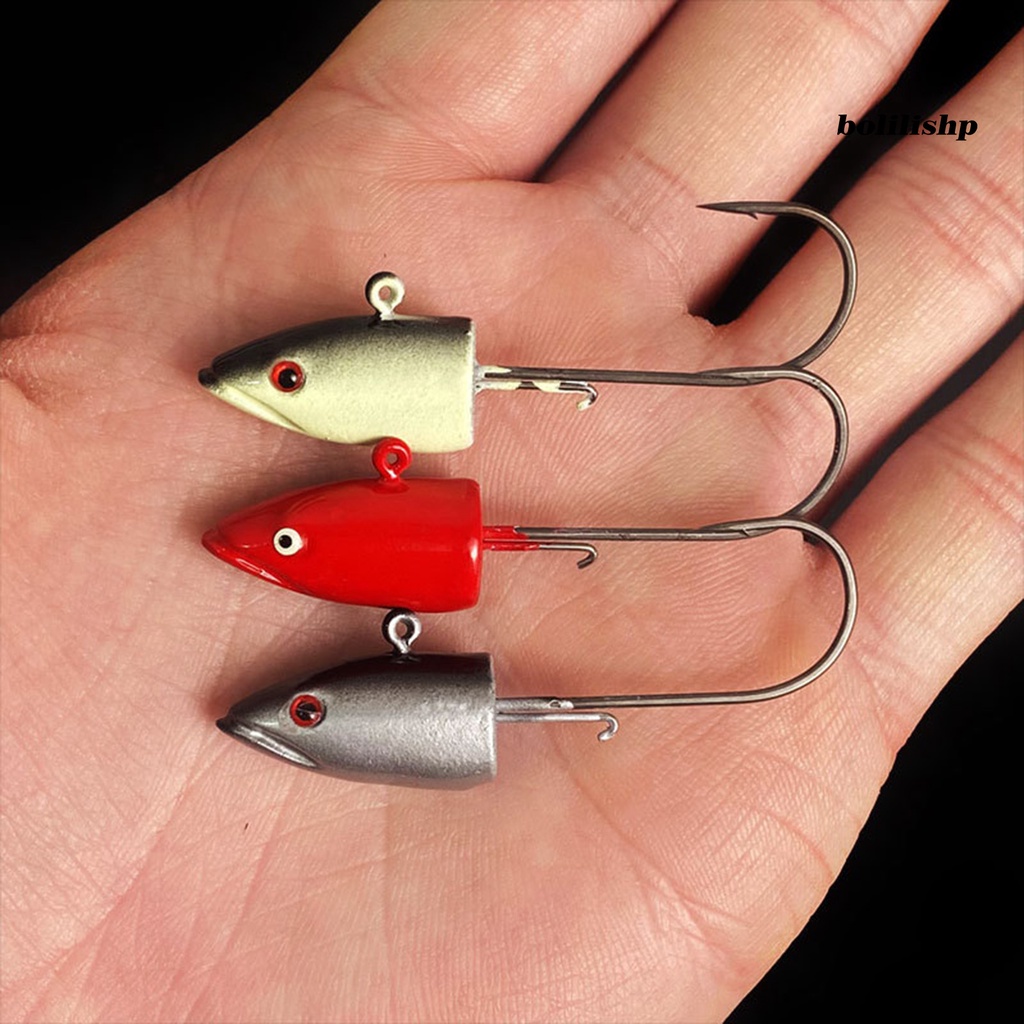 Bo-14g/5.1cm Kail Pancing Kekuatan Tinggi Tahan Korosi Tajam Realistis Kuat Menembus Meningkatkan Laju Memancing Reusable Metal Needle Point Hook Angling Lure Hook