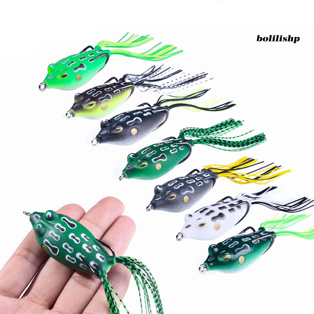 Bo-5.5cm/11g Umpan Pancing Simulasi Dengan Jumbai Warna Cerah Kait Tajam Kulit Hidup Ikan Menarik Universal Topwater Buatan Lembut Snakehead Frog Bait Peralatan Memancing