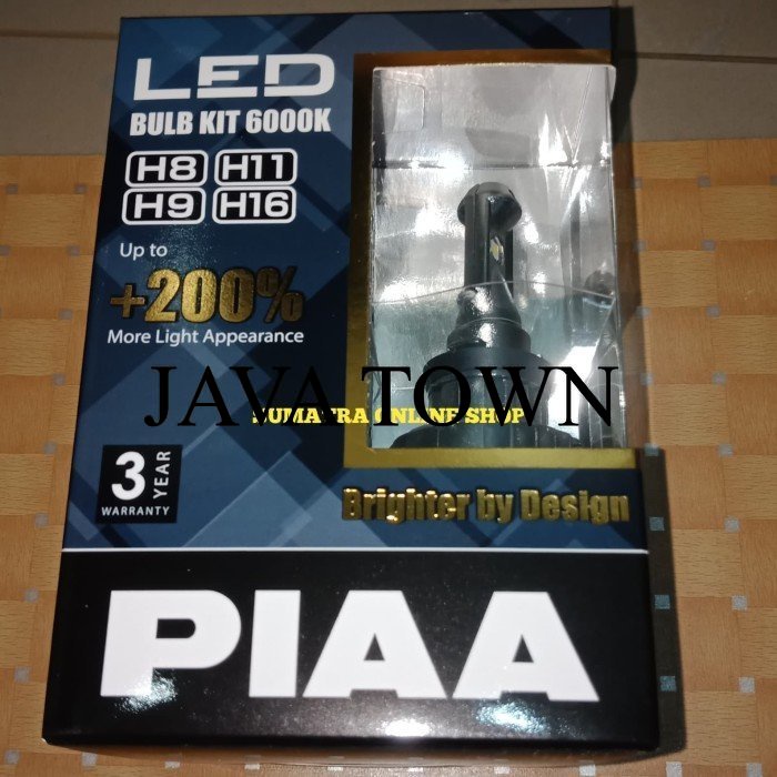 Diskon Piaa LEH122E LED H8 H9 H11 H16 12V 24V 200% 6000K Putih lampu mobil NJU270