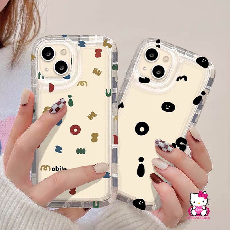 Case Ekspresi Alfabet Warna-Warni Untuk Oppo A57 A17K A96 A77 A77s A95 A17 A16 A7 A5s A15 A31 A3s A1K A76 A12 A54 A74 A16s A55 A16K A12E A52 A92 A5 A9 A53 Reno 4F 5kas Airbag Lembut