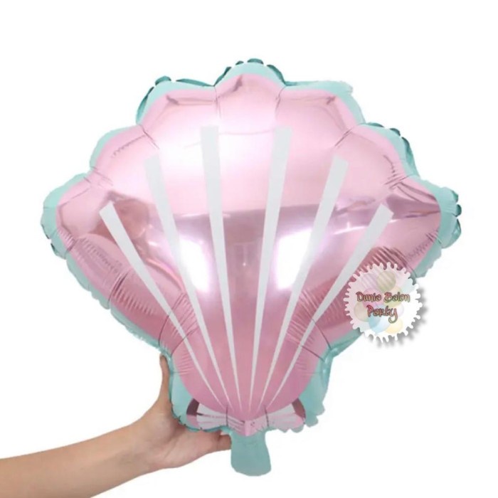 Balon Foil Kerang Mermaid / Balon Foil Karakter Shell / Balon Kerang