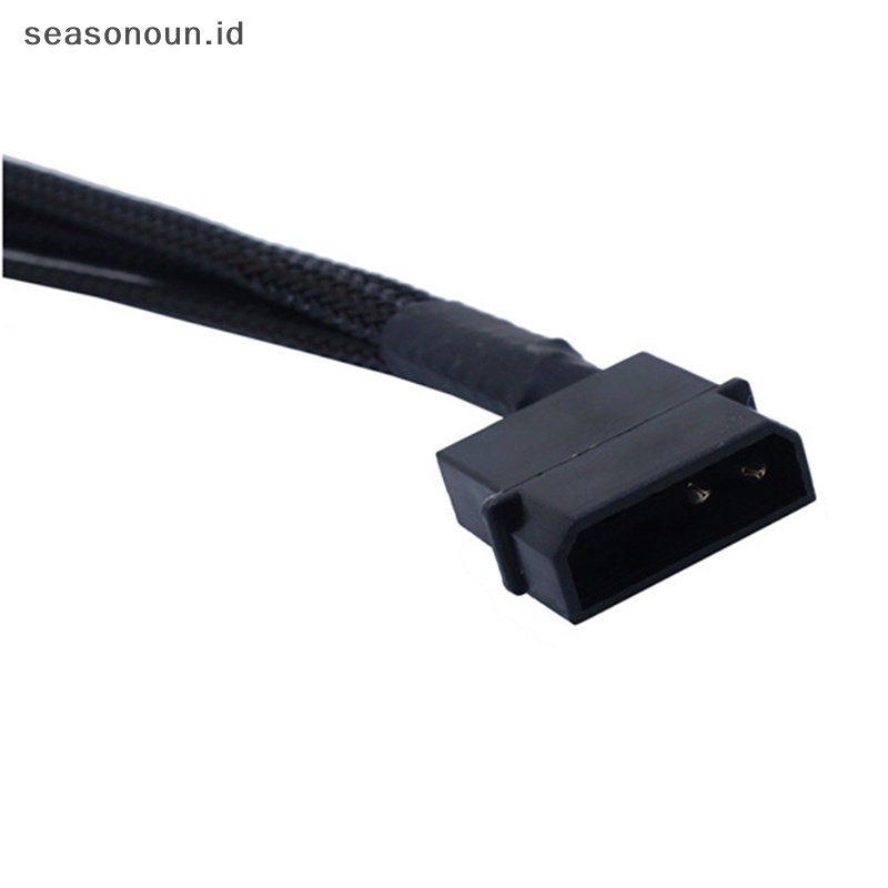 Seasonoun Tembaga Molex 4arah 3Pin/4Pin Kabel Adaptor Power Fan Splitter Komputer 12V.