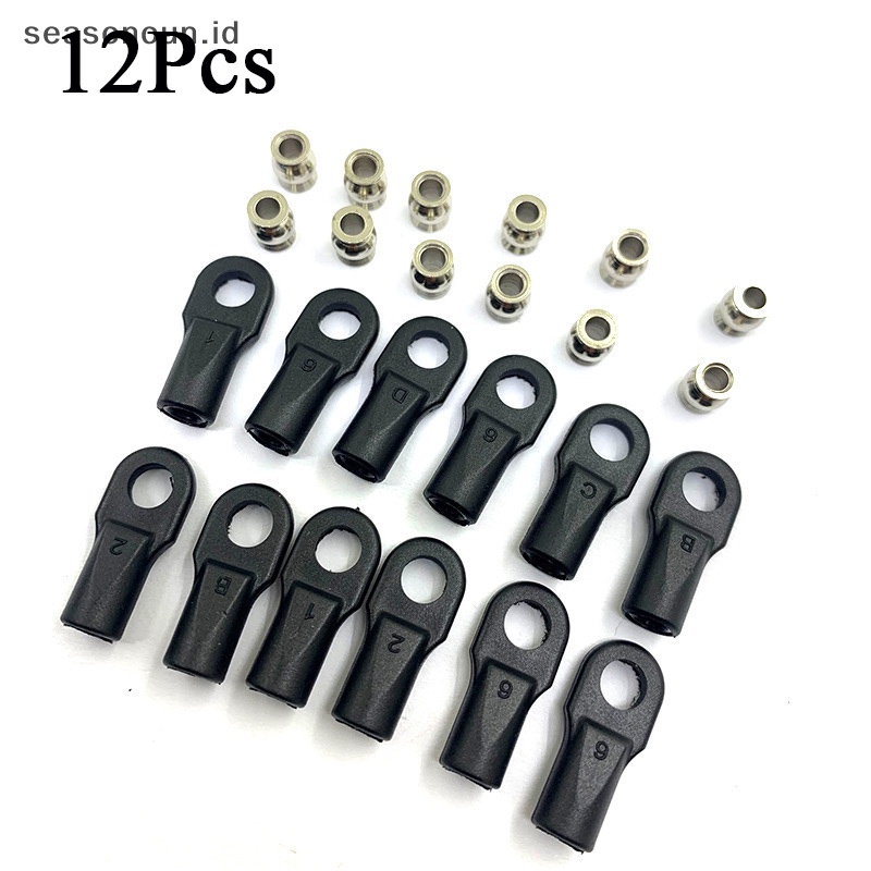 Seasonoun 12Pcs Rod End Linkage Balls Joint Head Untuk 1per10mobil RC Crawler Axial TRAXXA.