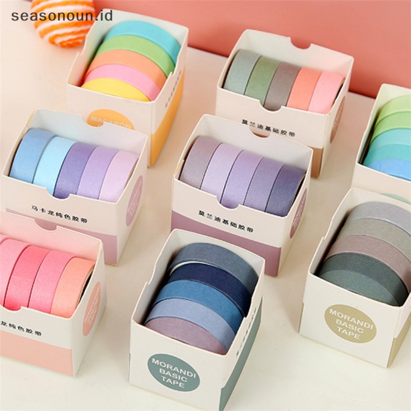 Seasonoun Washi Tape DIY Scrapbooking Diary Kertas Stiker Roll Lucu Tape Kertas Perekat.